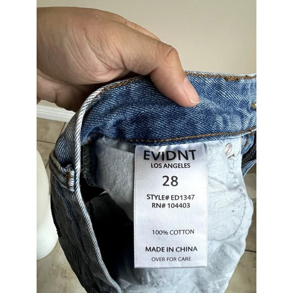 Evidnt LA Light Blue Patchwork Mini Skirt - Picture 5 of 5